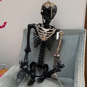 Black Skeleton with Rhinestone NEW HALLOWEEN